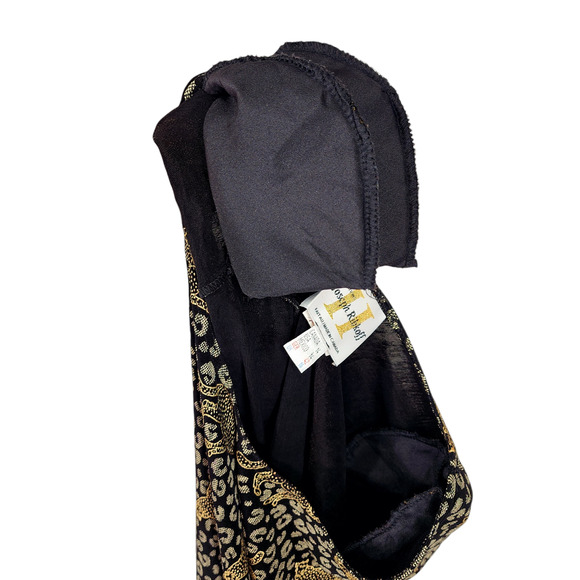 Vtg Joseph Ribkoff Maxi Dress 14 Womens Metallic Gold Cheetahs‎ Leopards Black - Picture 8 of 12